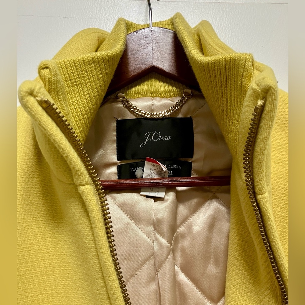 LODGE COAT IN ITALIAN STADIUM-CLOTH WOOL - size 4 Naples Yellow